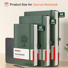 A5 Notizbuch – Grünes Hardcover Journal 320 Seiten in Lederoptik