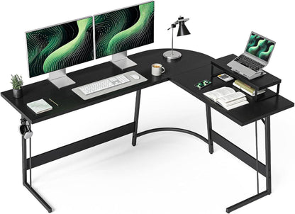 Eckschreibtisch Gaming Tisch L Form 170 x 120 cm Monitorständer