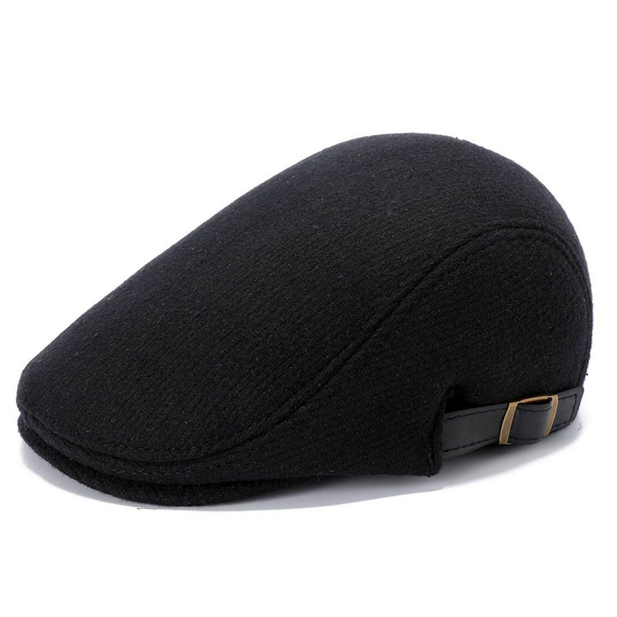 Schiebermütze Herren Flatcap Schwarz – Bequeme Baskenmütze