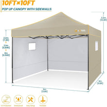 Faltpavillon 3x3 mit Seitenwänden, wasserdicht und