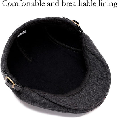 Herren Schiebermütze kariert – Flatcap für Herbst & Winter