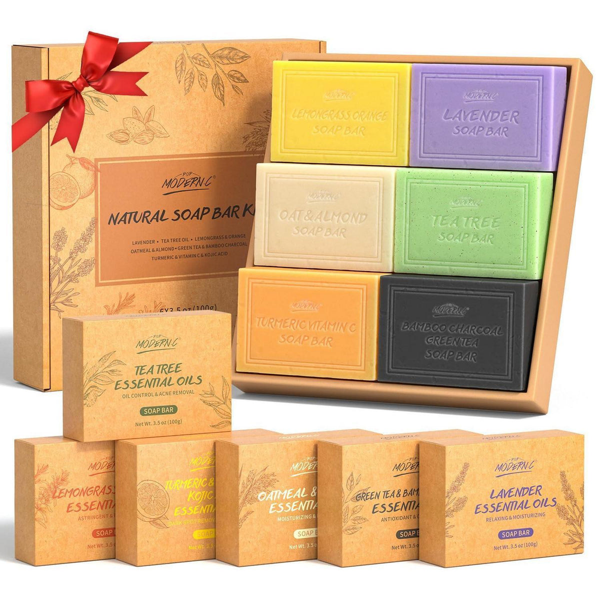 Naturseifen Geschenkset | Bio Bade Seife mit ätherischen Ölen