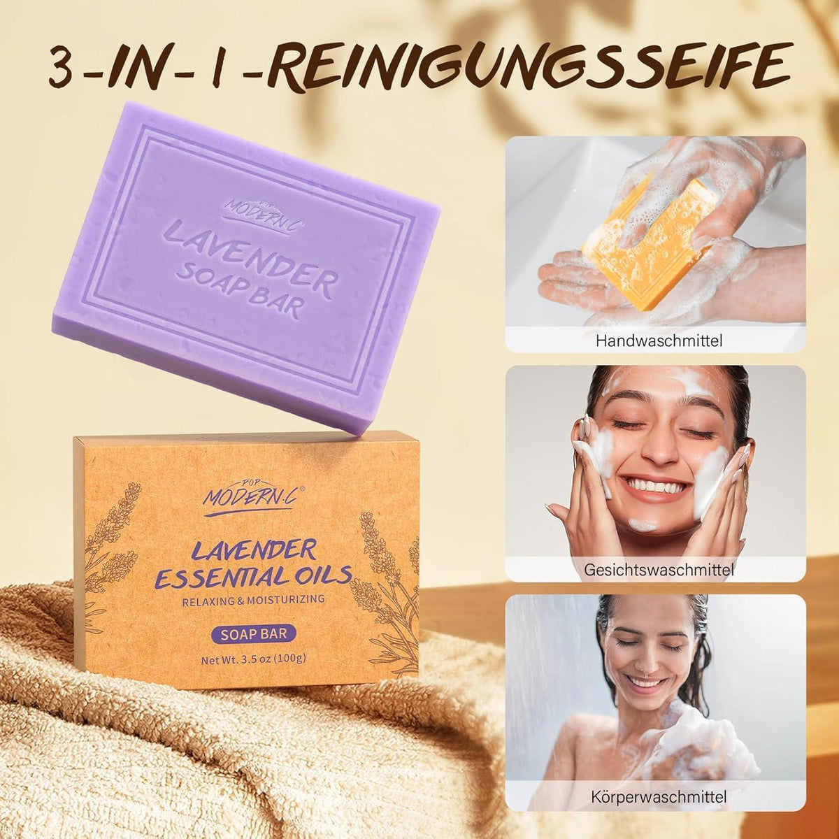 Naturseifen Geschenkset | Bio Bade Seife mit ätherischen Ölen
