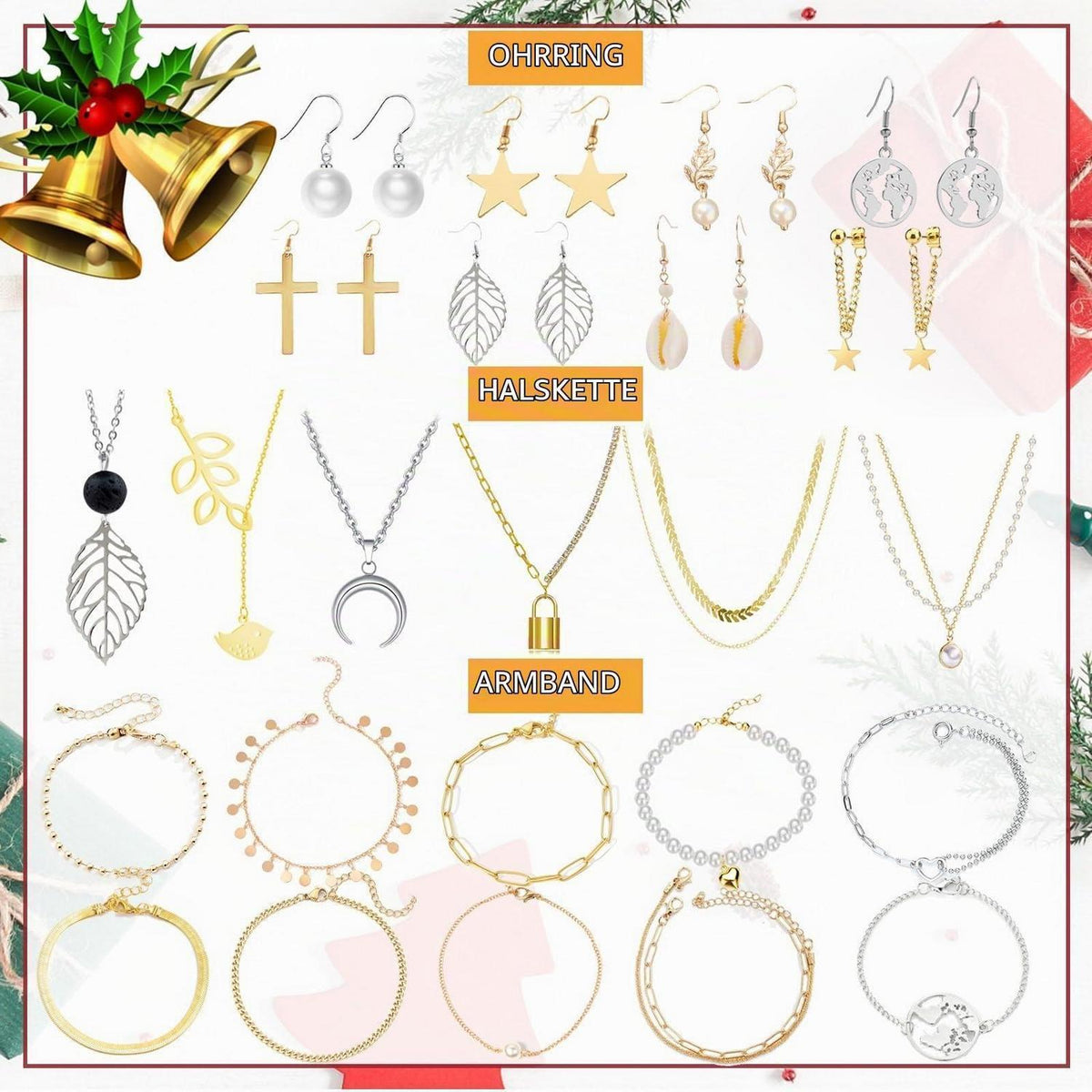 Schmuck Adventskalender 2026 Damen & Mädchen – 24 Überraschungen