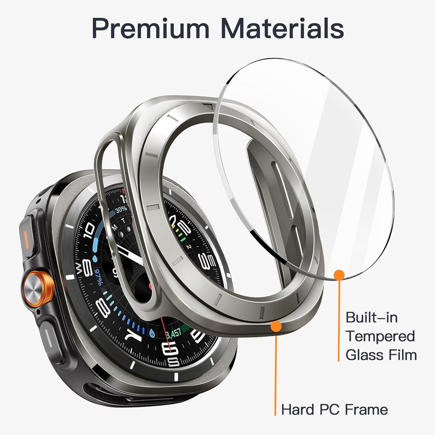 Schutzhülle mit Schutzfolie für Samsung Galaxy Watch Ultra 47mm