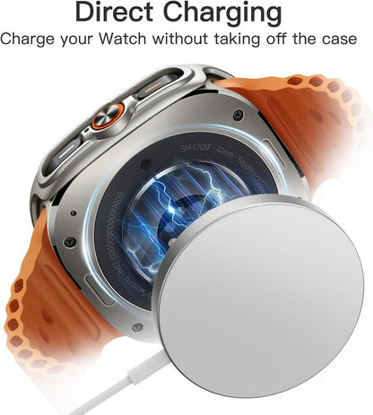 Schutzhülle für Samsung Galaxy Watch Ultra 47mm Titan Natur 2 Stück