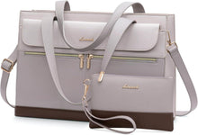 Laptoptasche 15,6 Zoll Handtasche PU Leder Groß multifunktional