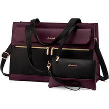 Laptoptasche Damen 15,6 Zoll Elegant mit Clutch Violett