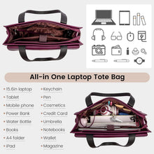 Laptoptasche Damen 15,6 Zoll Elegant mit Clutch Violett