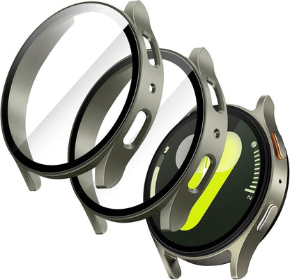 Schutzhülle mit Schutzfolie für Samsung Galaxy Watch 7 44mm, 2er Set