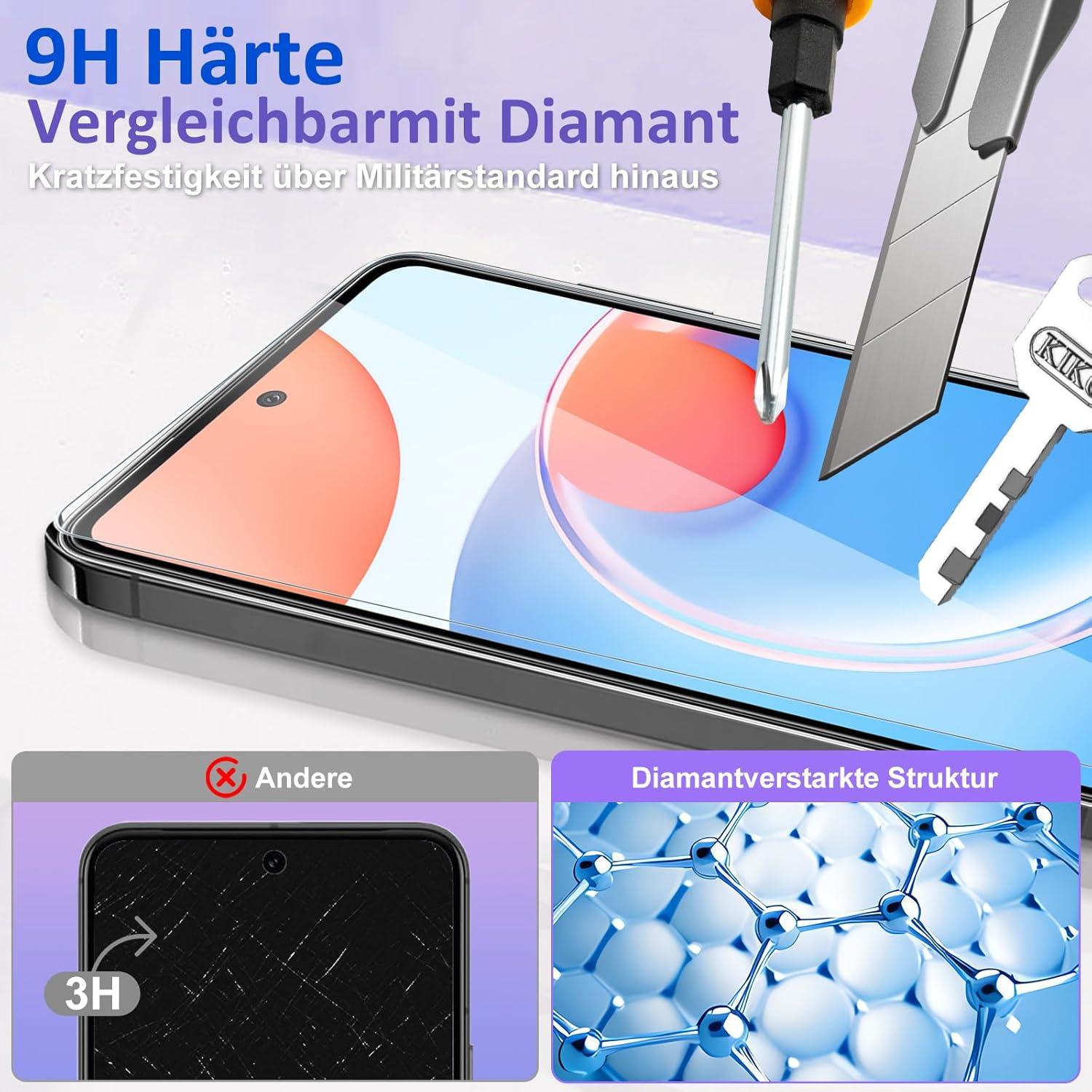 2x Panzerglas Displayschutz Samsung Galaxy A51, 9H Härte, Kratzfest, Blasenfrei