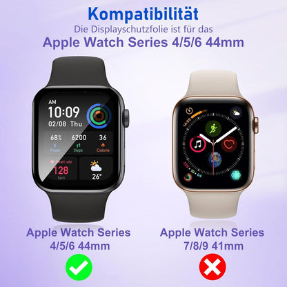 4 Stück Panzerglas Displayschutz Apple Watch