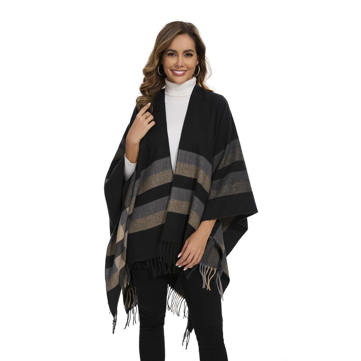 Poncho Damen – Weicher Schal-Umhang für Herbst & Winter