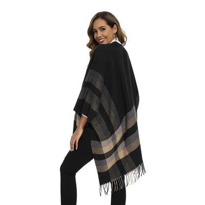 Poncho Damen – Weicher Schal-Umhang für Herbst & Winter