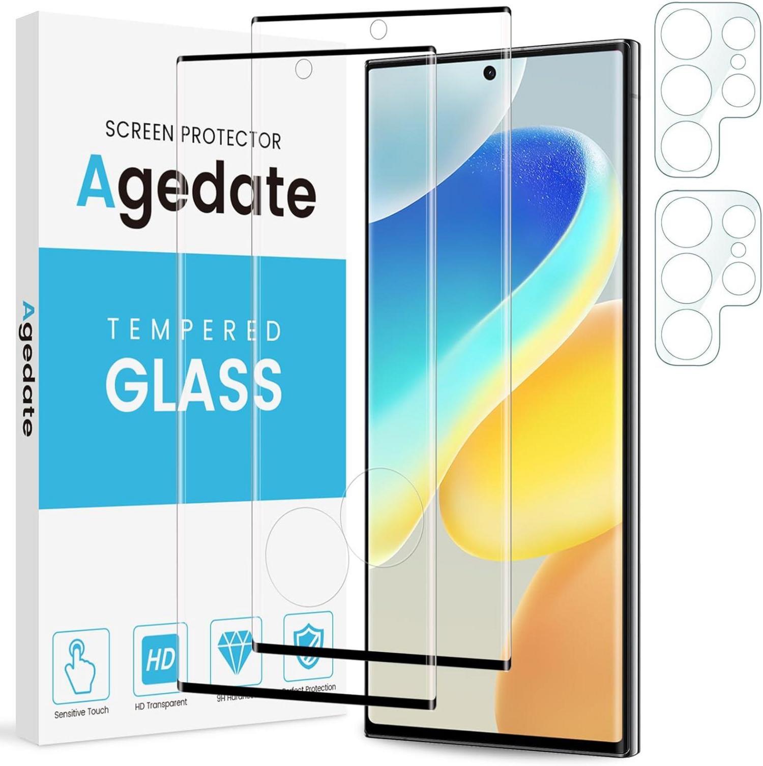 2+2 Panzerglas & Kameraschutzfolie für Samsung S22 Ultra 5G, 9H