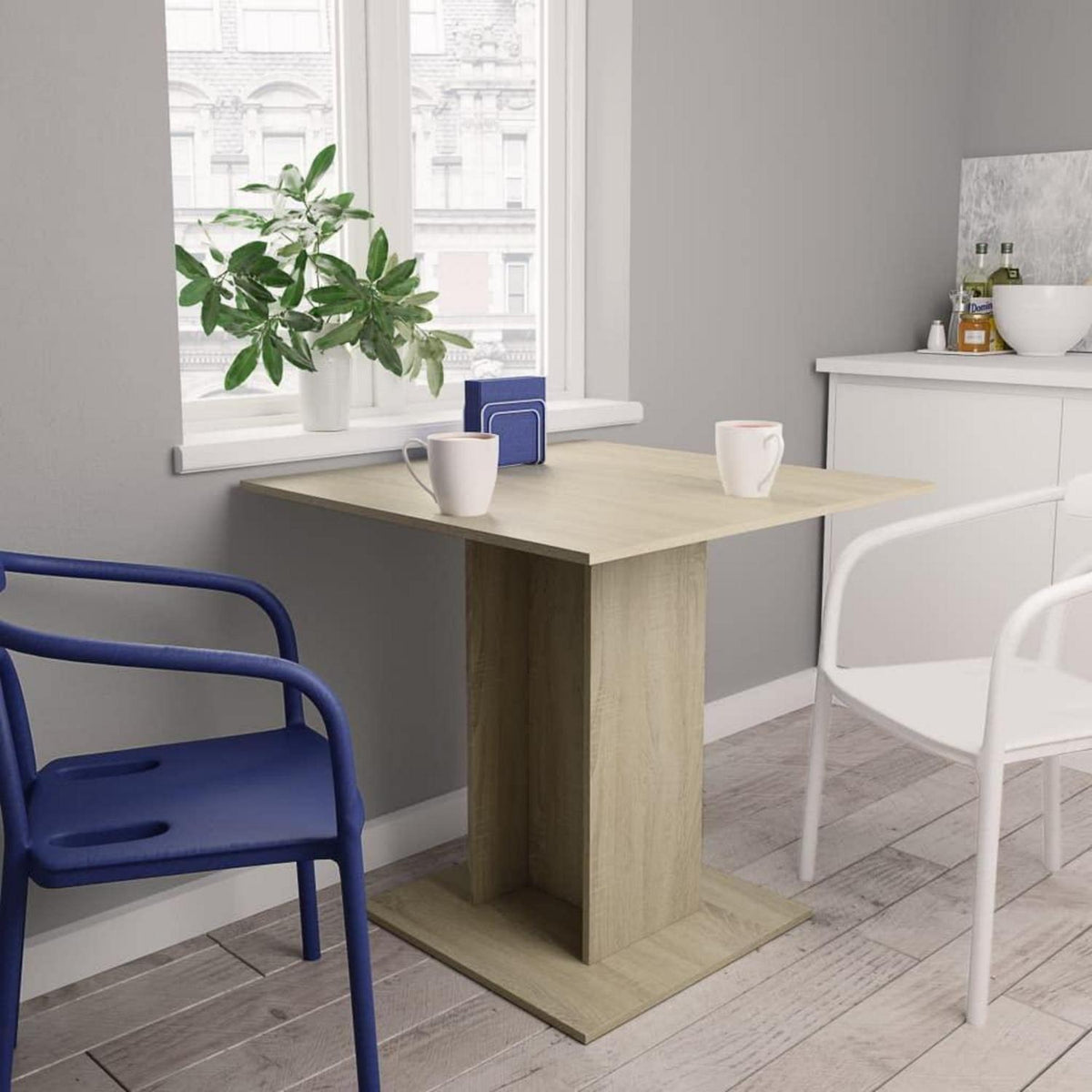 Esstisch Sonoma Eiche 80x80 cm – Massiv & Zeitlos