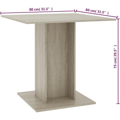 Esstisch Sonoma Eiche 80x80 cm – Massiv & Zeitlos