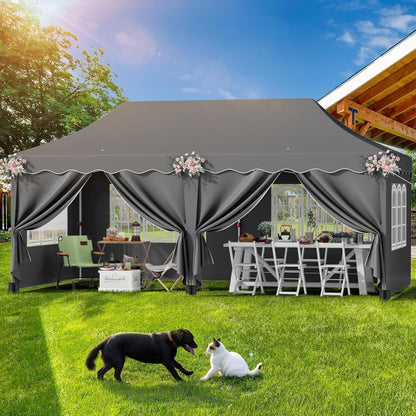 Faltpavillon 3x6m – Wasserdicht, Stabil & Mit 6 Seitenwänden