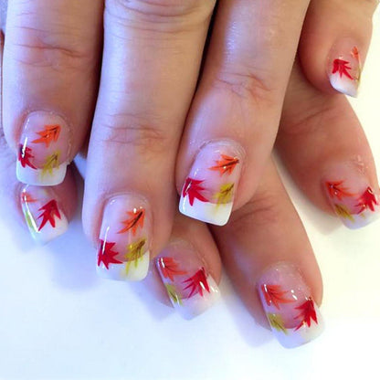 24er Set Herbst Press On Nails DIY Maniküre mit Jelly Glue