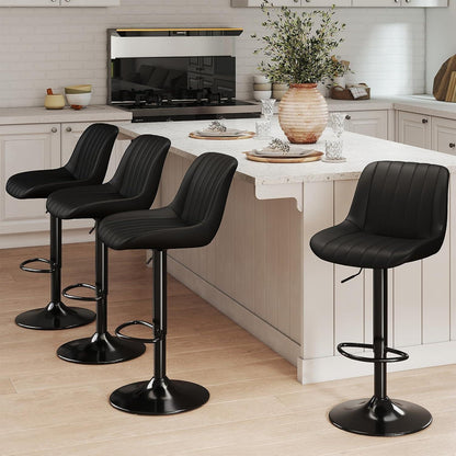 Drehbarer Barhocker mit Lehne, Höhenverstellbar & Komfortabel