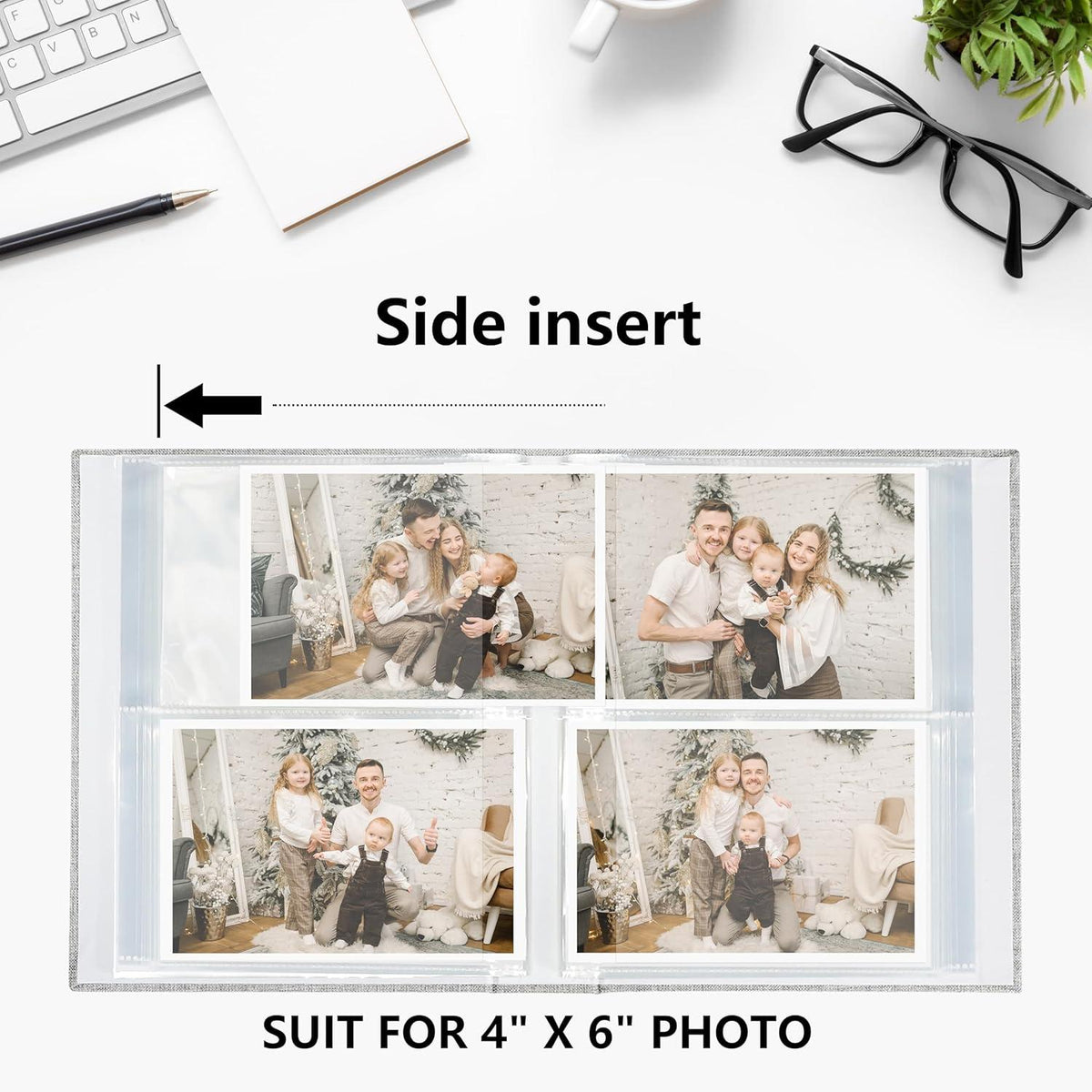 Fotoalbum Vienrose Klein 10x15 Leinen Cover 2 Pack 100 Taschen 200 Fotos Rot