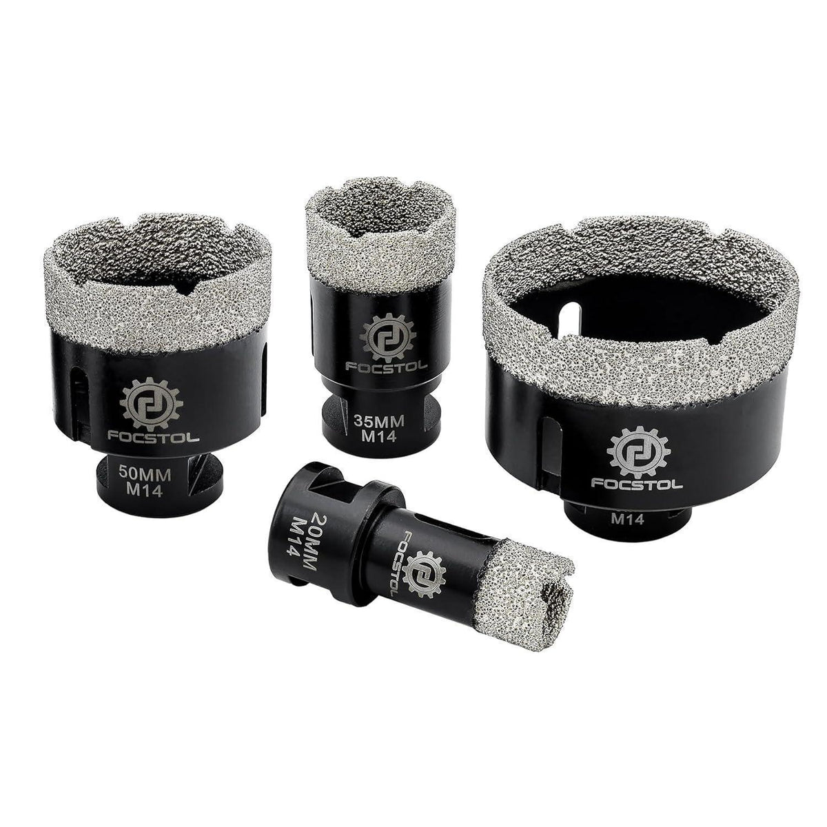 Diamant Fliesenbohrer Set 4tlg. 20-68mm M14 Vakuumgelötet