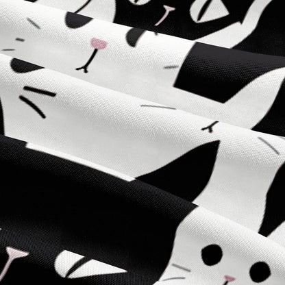 Halloween Bettwäsche Set 135x200 - Katze Schwarz Weiß 3D