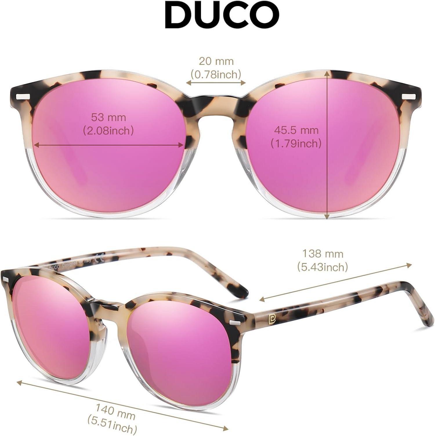 Damen Retro Polarisierte Sonnenbrille UV400 Vintage Leicht Acetat