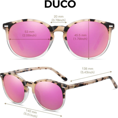 Damen Retro Polarisierte Sonnenbrille UV400 Vintage Leicht Acetat
