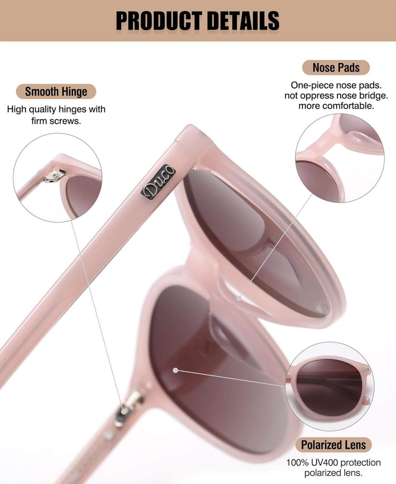 Polarisierte Retro Sonnenbrille UV400 Schutz Leichtgewicht Acetat
