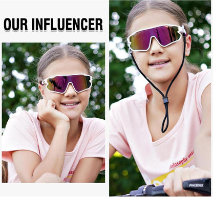 DUCO Kinder Sonnenbrille Jugend Baseball TR90 Rahmen UV400