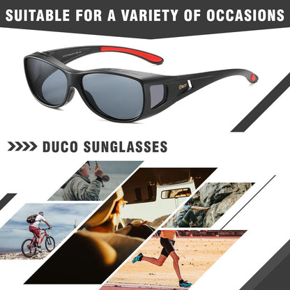 Polarisierte Sonnenbrille UV400 Schutz Schwarz Grau Größe M