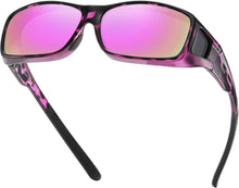 Polarisierte Überbrille UV400 Schutz für Brillenträger Lila Tortoise