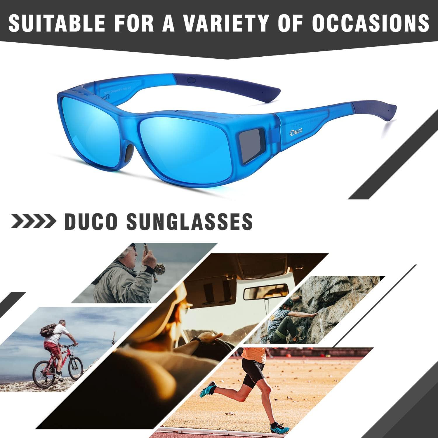 Polarisierte Sonnenbrille Übergroß Herren/Damen UV400 Schutz Blau