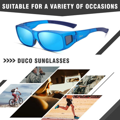 Polarisierte Sonnenbrille Übergroß Herren/Damen UV400 Schutz Blau