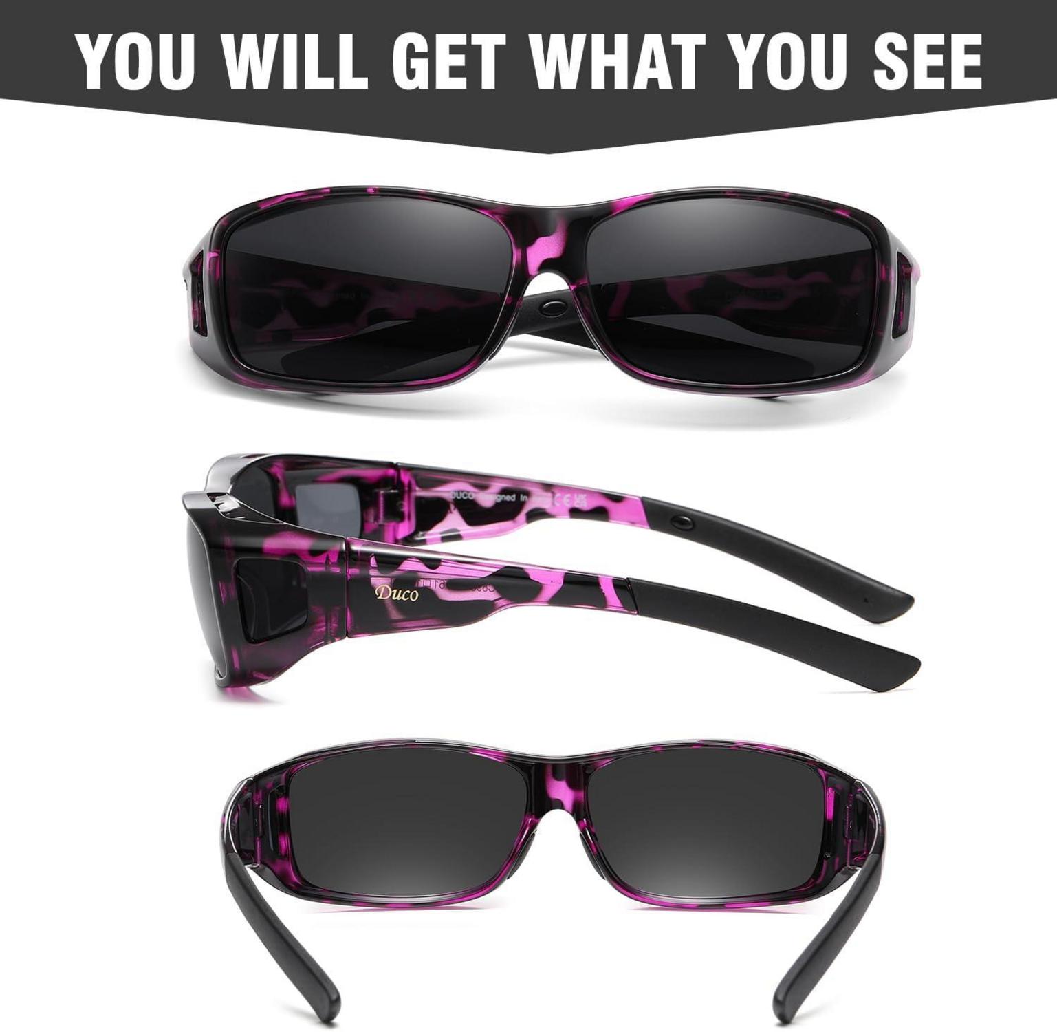 DUCO Polarisierte Sonnenbrille UV400 Schutz Fit-over