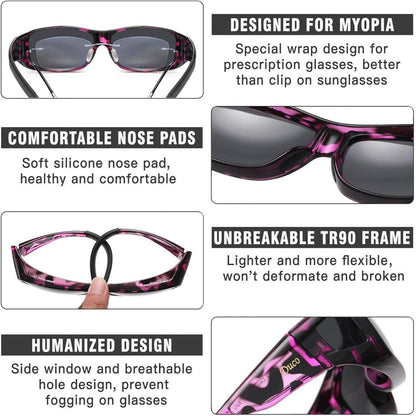 Polarisierte Wrap Around Sonnenbrille mit UV400 Schutz in