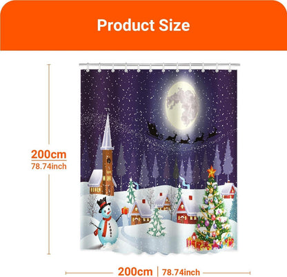Duschvorhang Weihnachtsstimmung 200x200cm Antischimmel Polyester mit