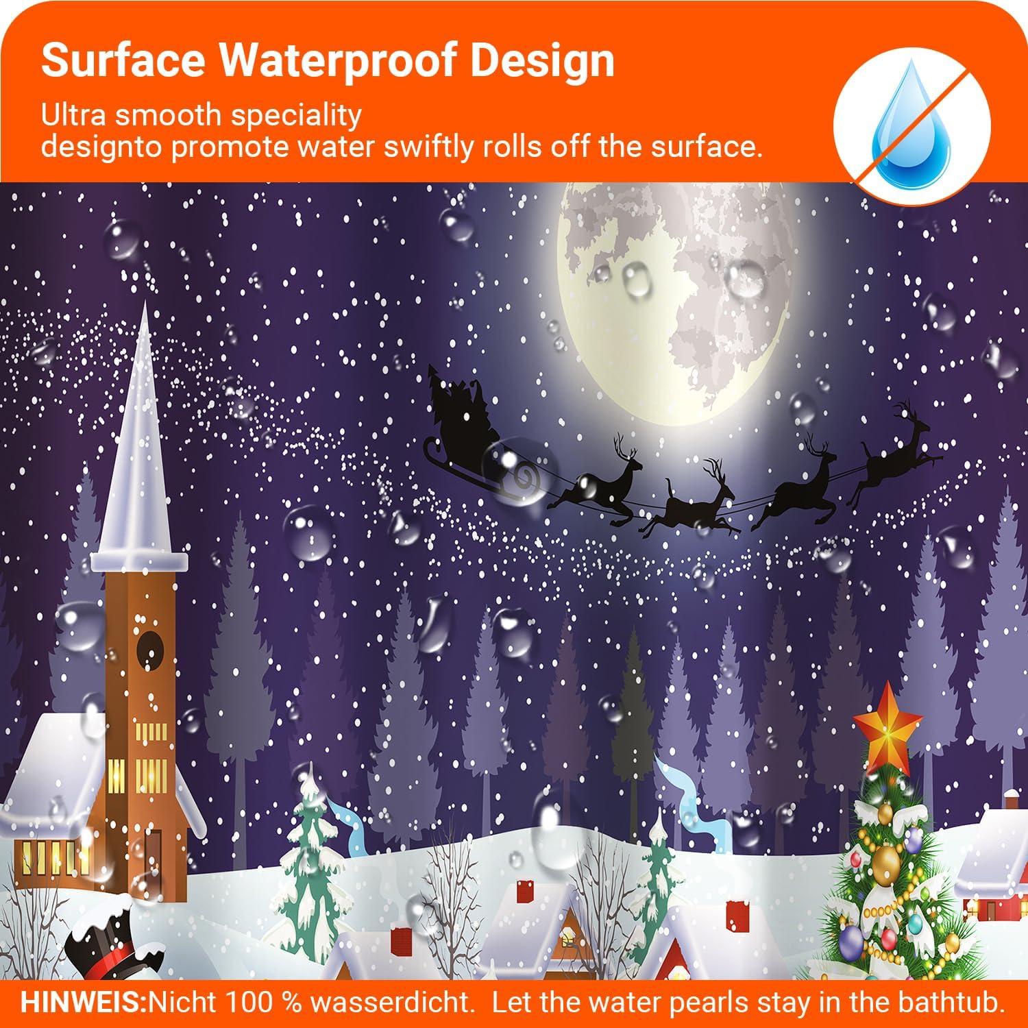 Duschvorhang Weihnachtsstimmung 240x200cm Antischimmel
