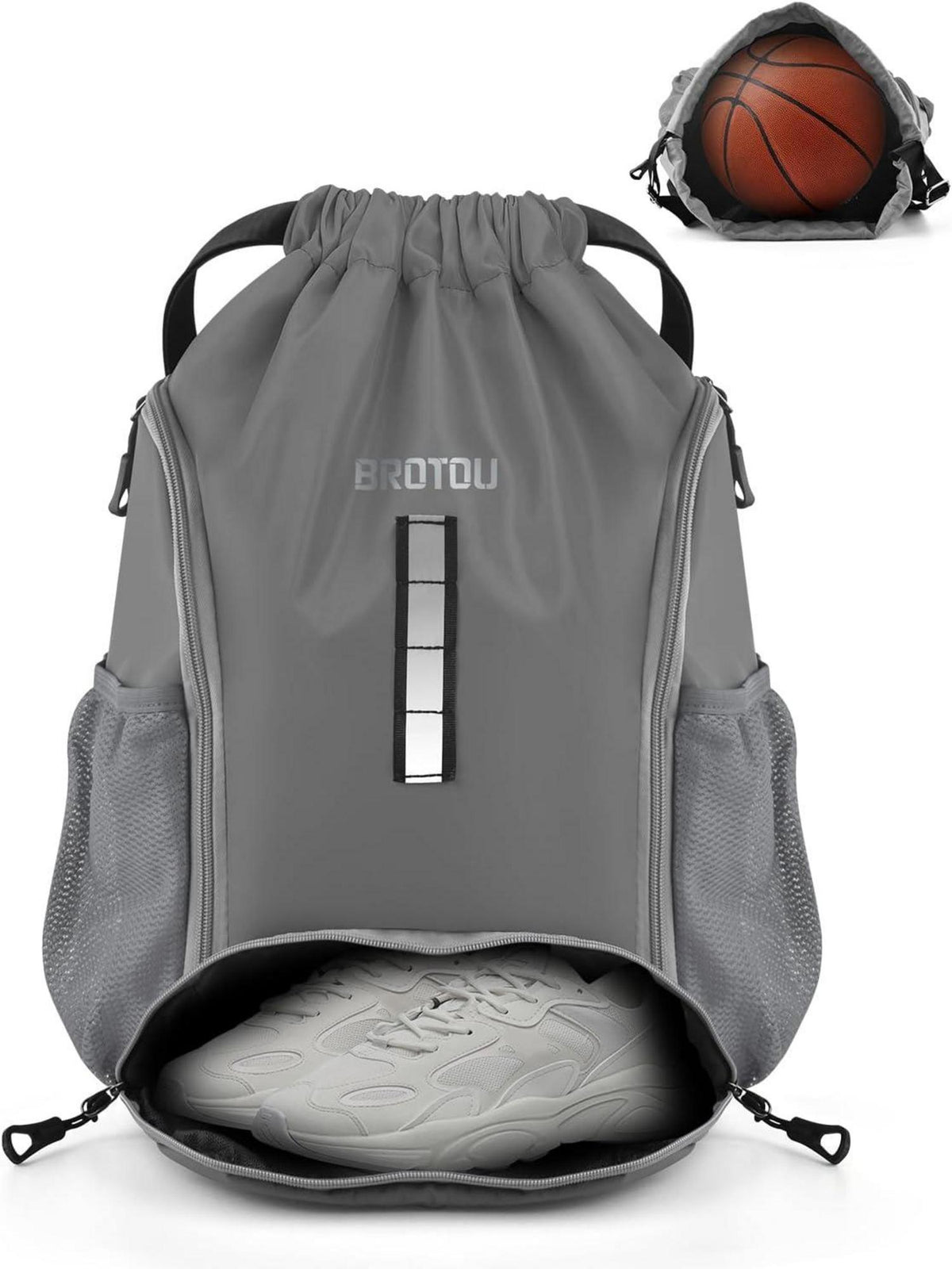 Turnbeutel Sportbeutel mit Schuhfach Rucksack Kordelzug Wasserfest