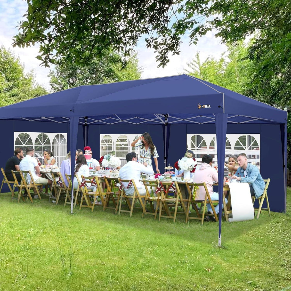 Pavillon 3x6 mit Seitenwänden – Wasserdicht & Stabil für Garten & Events