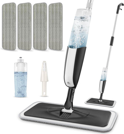 Sprühwischer Wischmopp mit Wassertank & 4 Mikrofaser-Pads