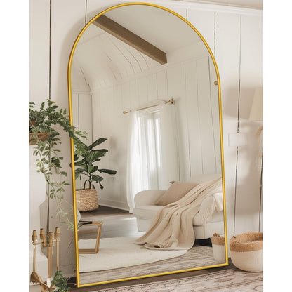 Gewölbter Standspiegel 188x114cm – Vollständig, Modern & Sicher