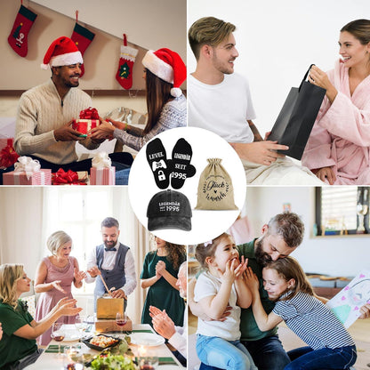 Jeasona Geschenkset: Socken Baseball Cap Jutebeutel