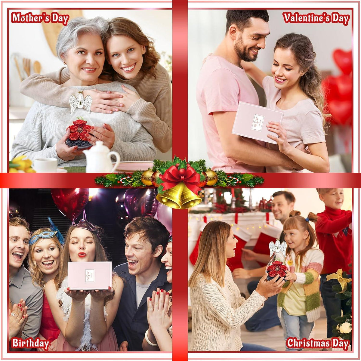 Ewige Rose Engel Geschenkbox 5 Handgemachte Rosen Weihnachten Muttertag