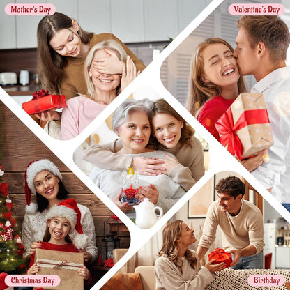Ewige Rose Engel Geschenkbox Echte Rosen Glas Dome Weihnachtsgeschenke