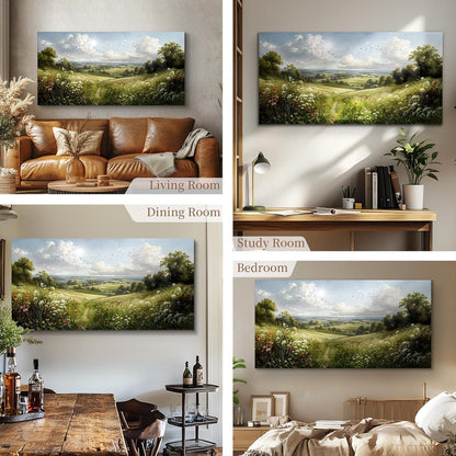 Leinwandbild Sonniges Feld 50x100 cm für Wohnzimmer & Büro