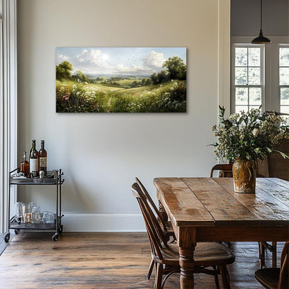 Leinwandbild Sonniges Feld 50x100 cm für Wohnzimmer & Büro