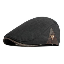 Herren Schiebermütze Winter Verstellbar – Warme Flat Cap Schwarz