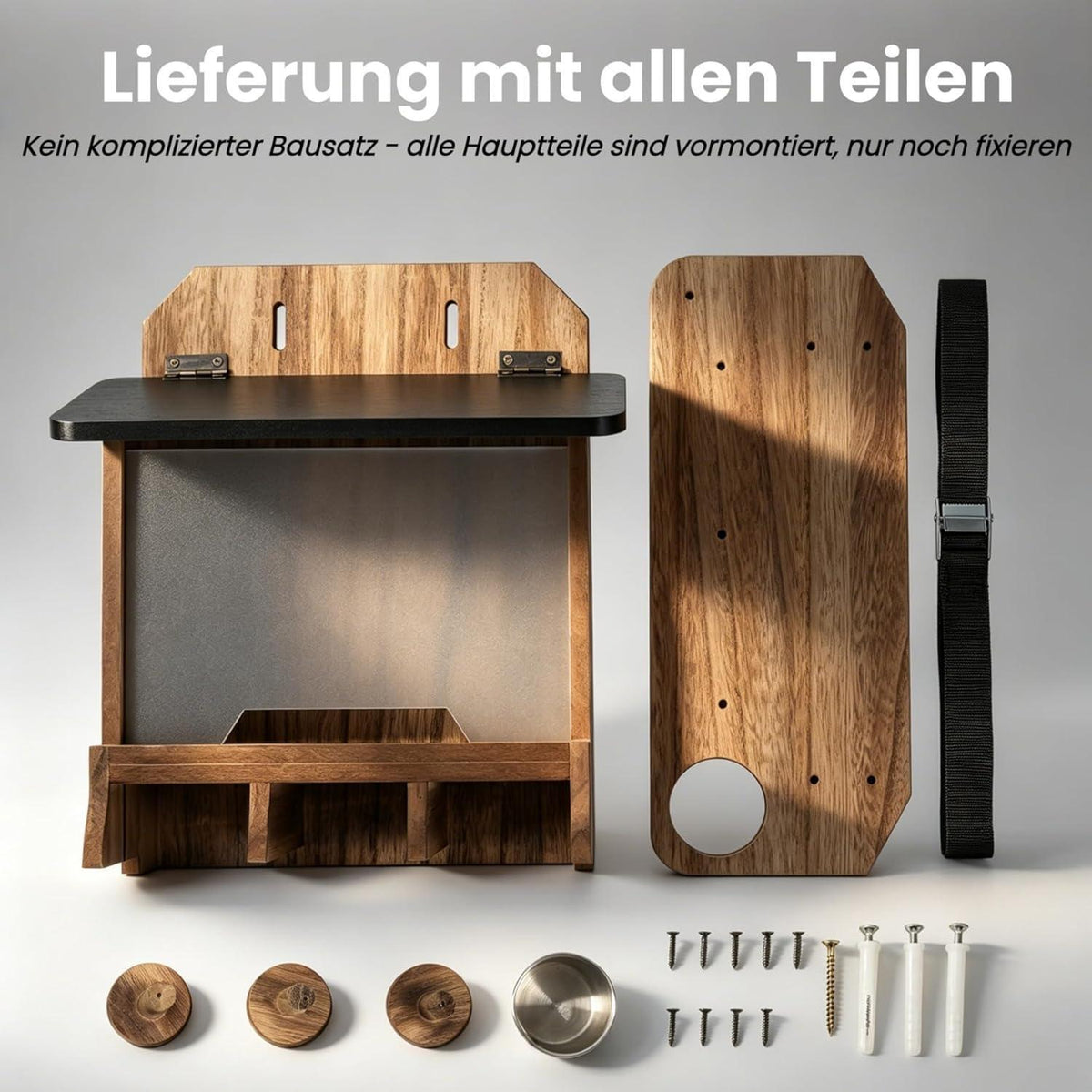 Eichhörnchen Futterhaus Holz – Wetterfest & Mit Picknicktisch